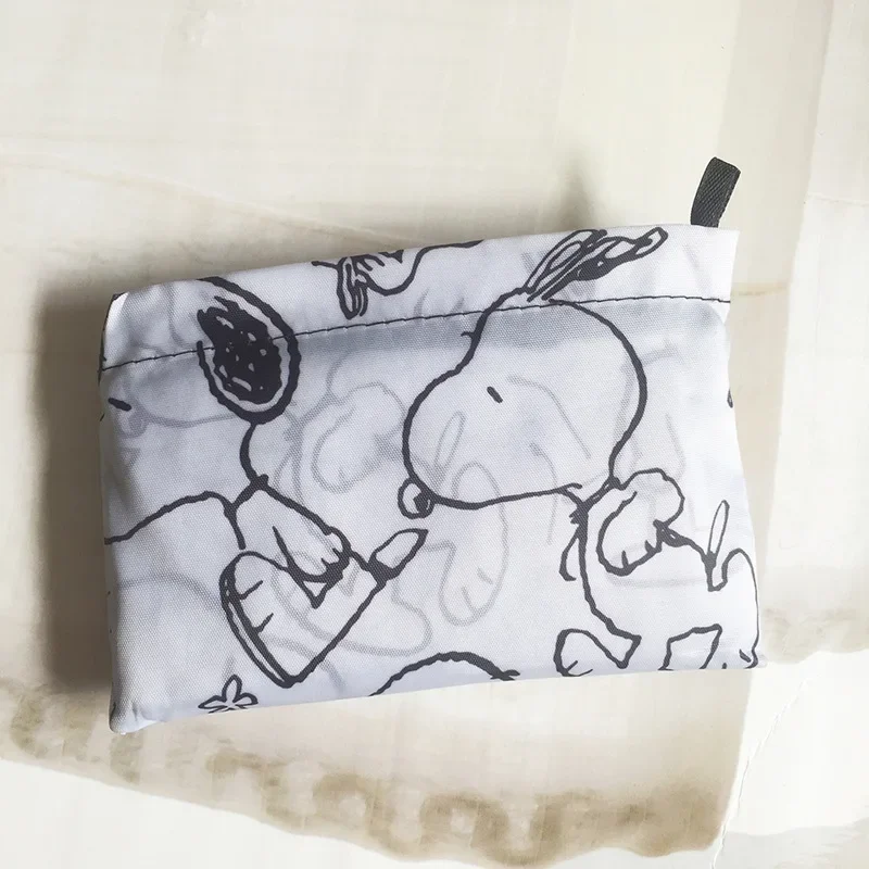 Cartoon Snoopy borsa per la spesa pieghevole in Nylon spesso di grandi dimensioni ECO riutilizzabile portatile impermeabile Tote borse da donna