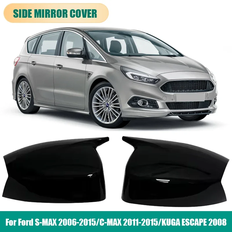 

Подходит для Ford S-MAX 2006-2015, C-MAX 2011-2015, KUGA ESCAPE 2008, левая и правая накладки на зеркала заднего вида, автомобильные аксессуары.