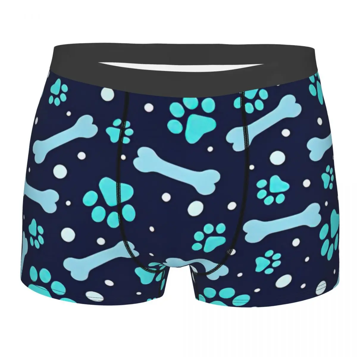 Paw Bone Men Underwear Cat Dog Boxer Shorts Panties Humor Breathable Underpants for Male