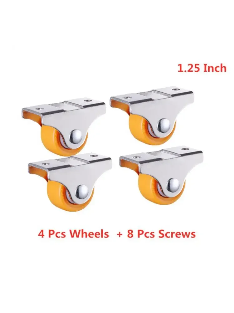 

4 Pcs/Lot 1.25 Inch Furniture Linear Wheel Rigid Plastic Pp Silent Directional Fixed Small Caster Sliding Door Pulley