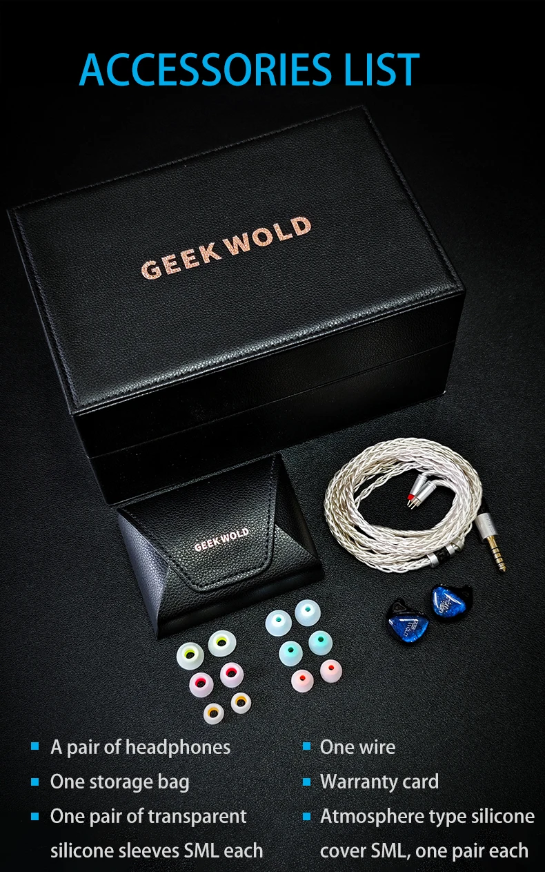 GEEKFLY GEEKWOLD GK20 PRO 3BA + 2PZT + Planar + DD IEMs HIFI