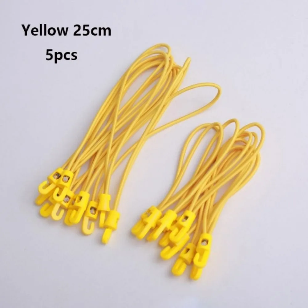 5pcs Diameter 4mm Elastic Luggage Rope Mini 10/15/25cm Luggage Elastic Rope 4 Colors Multi Functional Camping Car Tether