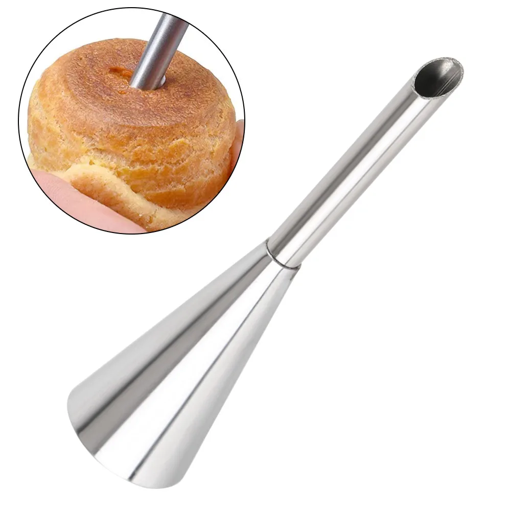 1PC Pastry Decorating Tool Stainless Steel Puff Nozzle Tip Cupcake Puffs Injection Russian Syringe Cream Icing Piping Nozzle Tip