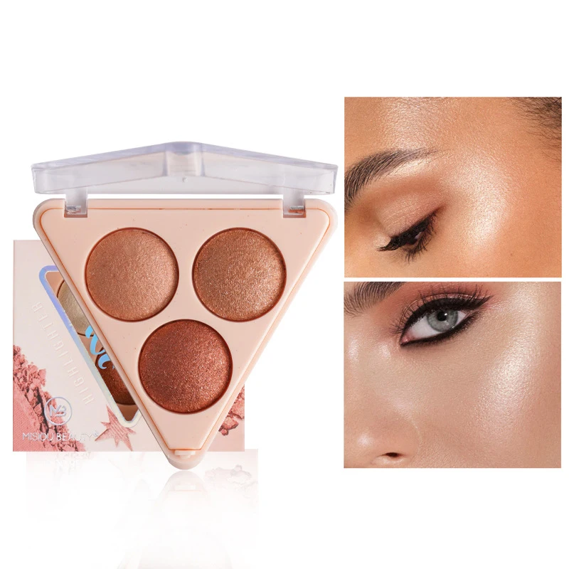 3 in 1 Makeup Palette Highlight Contour Eyeshadow Face Makeup Set Long Lasting Natural Cosmetics Pearlescent Blush Highlighter