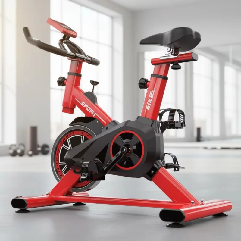 Rower treningowy YTYIN, składany, przenośny, stalowy, do ćwiczeń w pomieszczeniach, z napędem pasowym, do aerobiku i jazdy na rowerze, do użytku domowego.