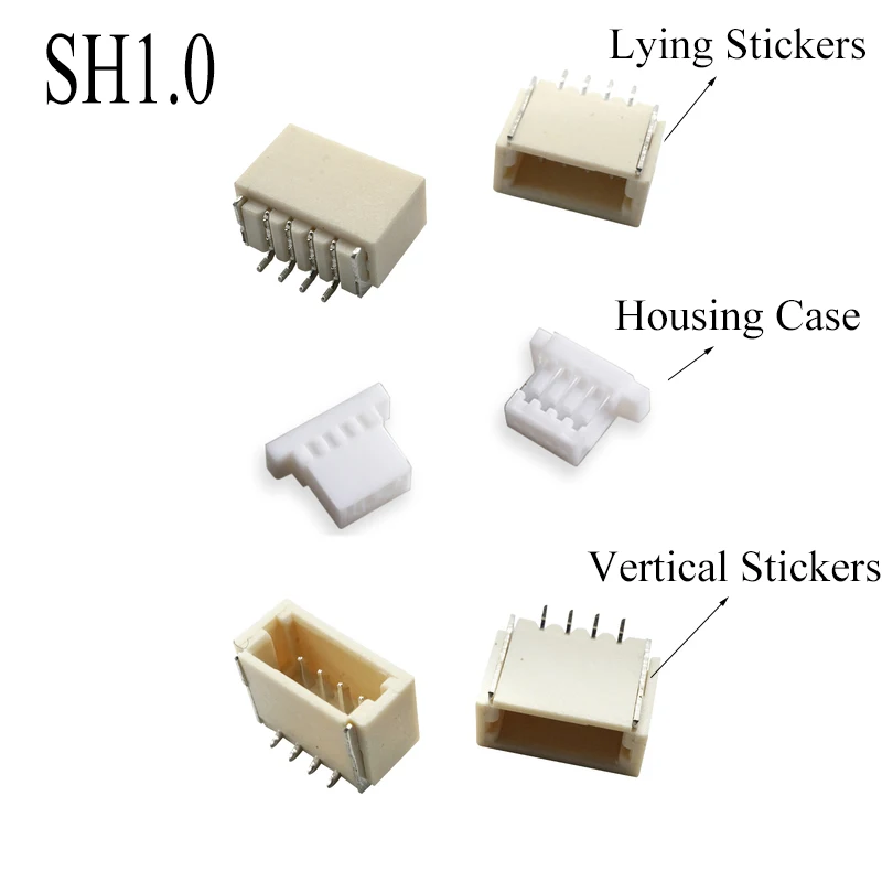 10PCS SH1.0/1.25/ZH1.5/PH2.0/XH2.54 Straight/Right Angle Needle Lying/Vertical Stickers Housing Case 2/3/4/5/6/7/8/9/10P