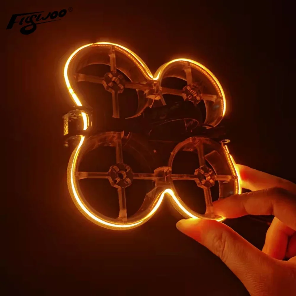 شريط إضاءة LED نيون 12 فولت تيار مستمر 1 متر، عرض 4 مم لطائرة بدون طيار FPV DIY متوافق مع نظام CineRace20 وDJI Avatar HD ضوء الطيران الليلي #4