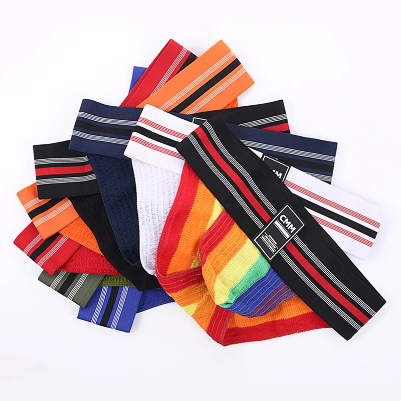 Men Sports Fitness Underwear Wide Waistband High Waist Breathable Male Panties Shorts Training Bottoms Briefs image 6