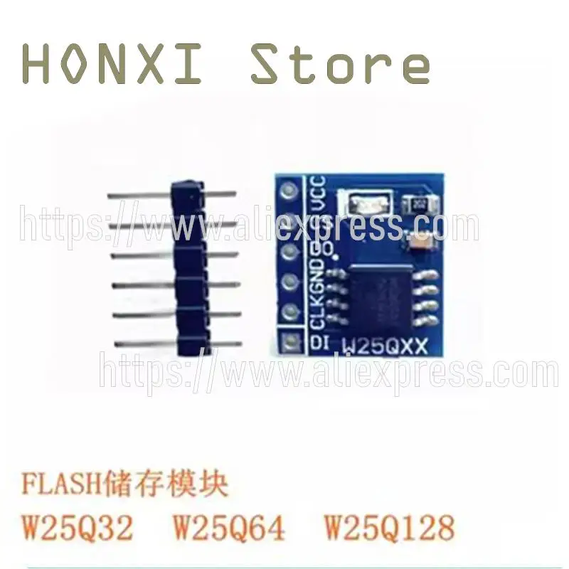 1 buah W25Q32 W25Q64 W25Q128 SPI pelat adaptor antarmuka BV FV modul penyimpanan FLASH