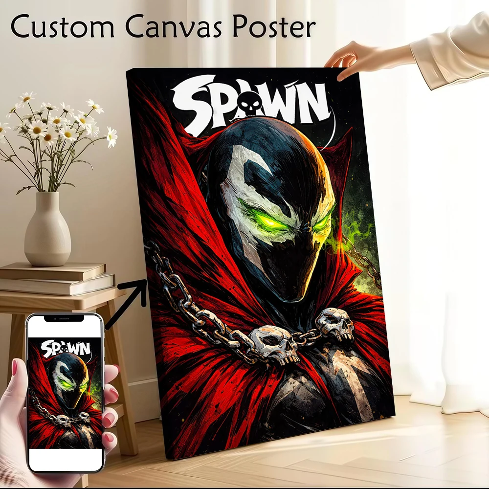 

Spawn Comic Book Cover Art Poster Customizable Printed Canvas Painting for Pictures Wall Art Decorative Paintings Vintage Decor