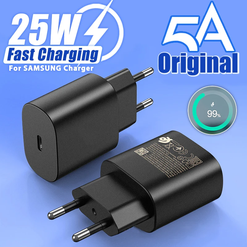 Original PD 25W Super Fast Charger For Samsung Galaxy S21 S22 S23 S24 Ultra A54 A53 A34 USB Type C Data Cable 2M Charger Adapter