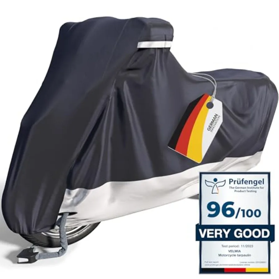 

Motorcycle Cover Extremely Heat Resistant up to 550 F I High Standard Motorcycle Cover Waterproof Outdoor for All Seasons, Moto