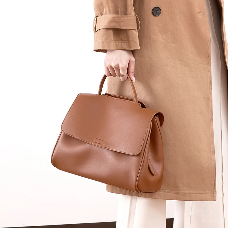 

2025 New Soft Leather Tote Bag Women's Spacious Shoulder Crossbody Purse Multiway Underarm Chic Stylish Casual Top Handle Bag