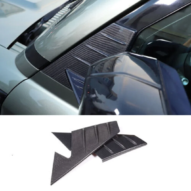 

Real Dry Carbon Fiber Front A Pillar Triangle Trim Cover Fit For Land Rover Defender 110 2020-2022