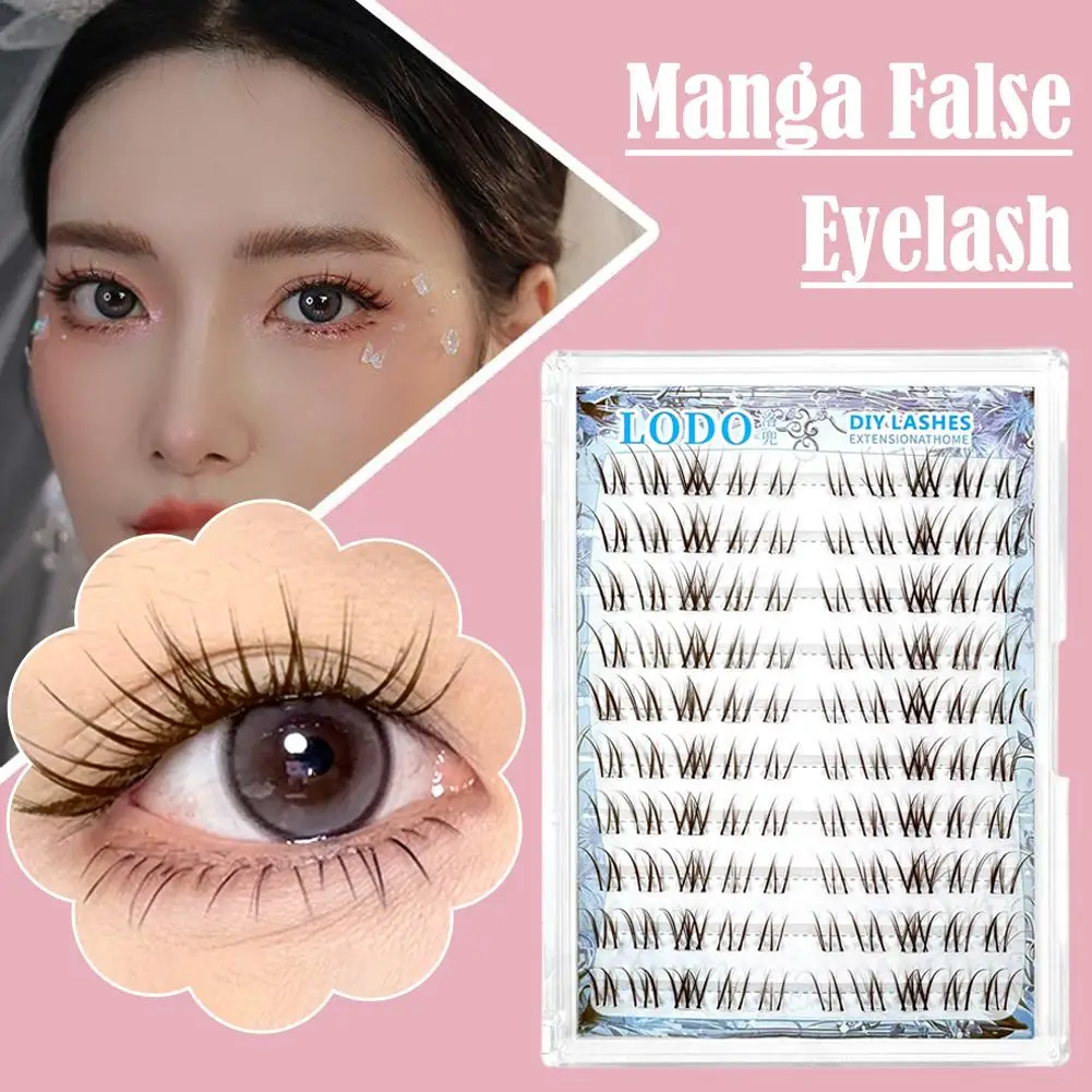 10Rows Glue-free False Eyelashes Natural Charming Manga Sensation Tool Ceiling Desire Pure Extension Eyelash Makeup T5A2