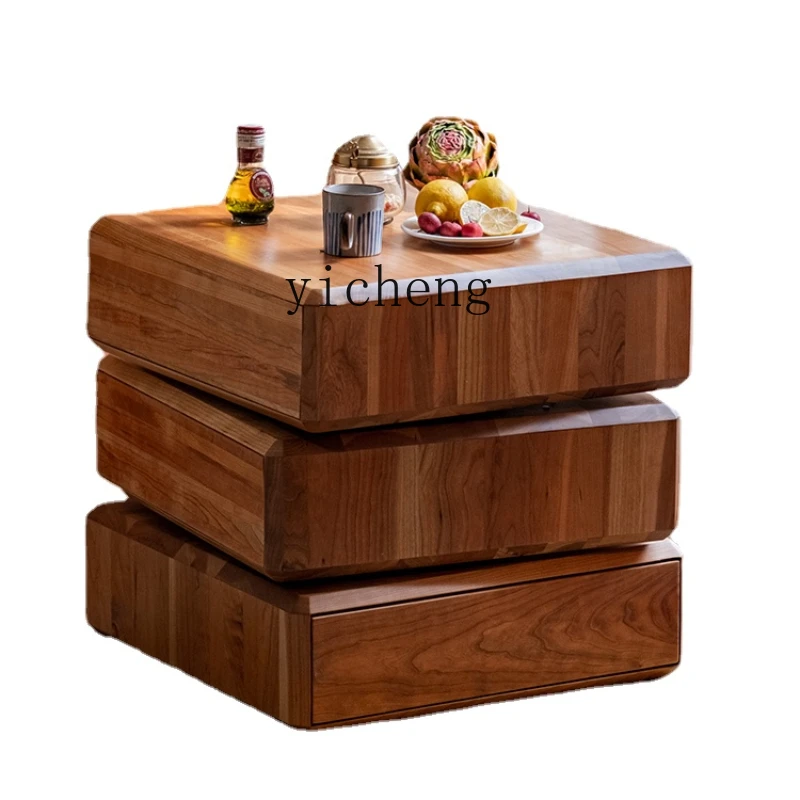 ZC Solid Wood Drawer Storage Box Desktop Jewelry Box Multi-Layer Free Combination Bedside Table File Sundries Storage Box