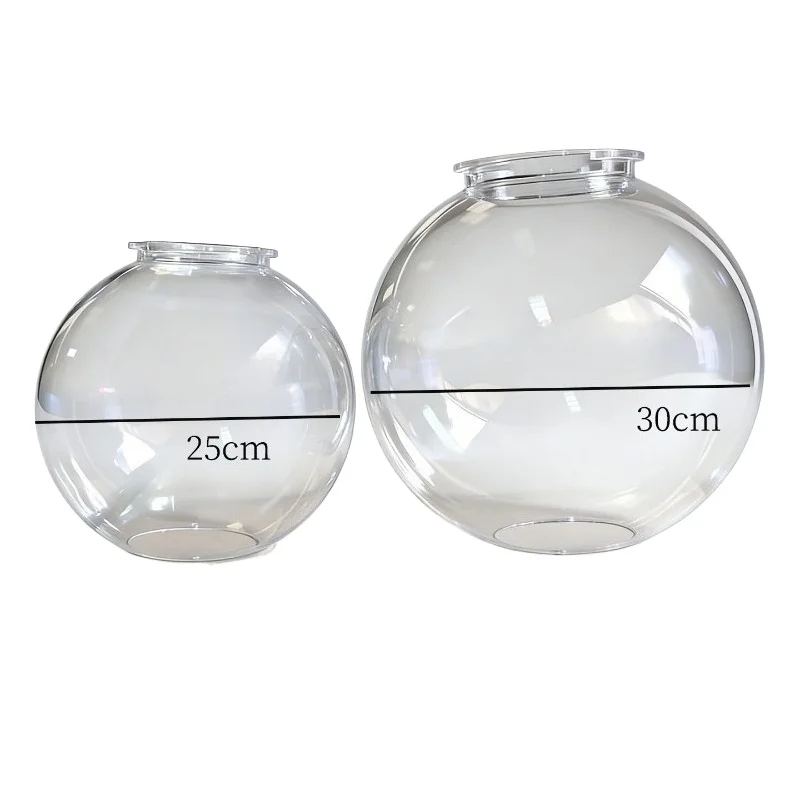 25cm Clear Blow Molded Capsule Bucket Waterproof Light Cover Transparent Plastic Dome Toy Storage Container Outdoor Decor