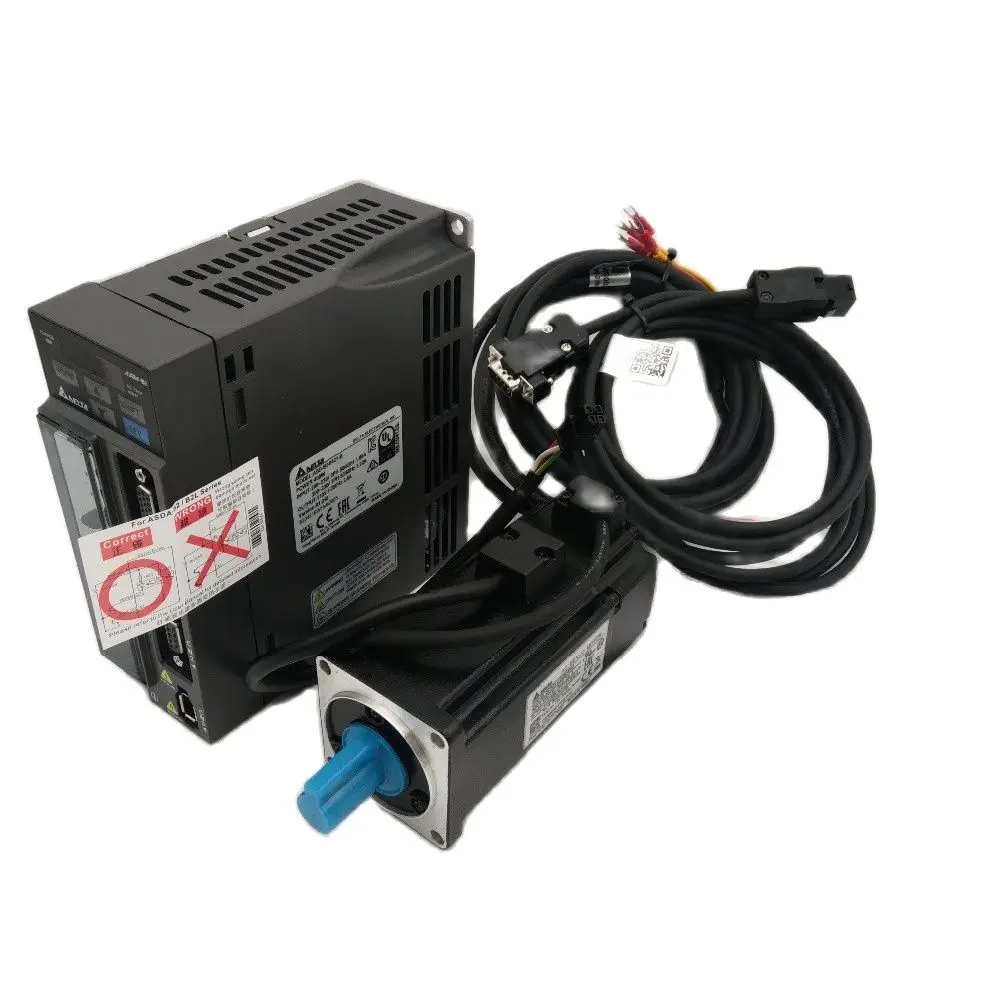 

60mm 200W Delta Servo Motor and Drive ECMA-C30602SS+ASD-A0211-AB AC220V 0.2KW 3000rpm New