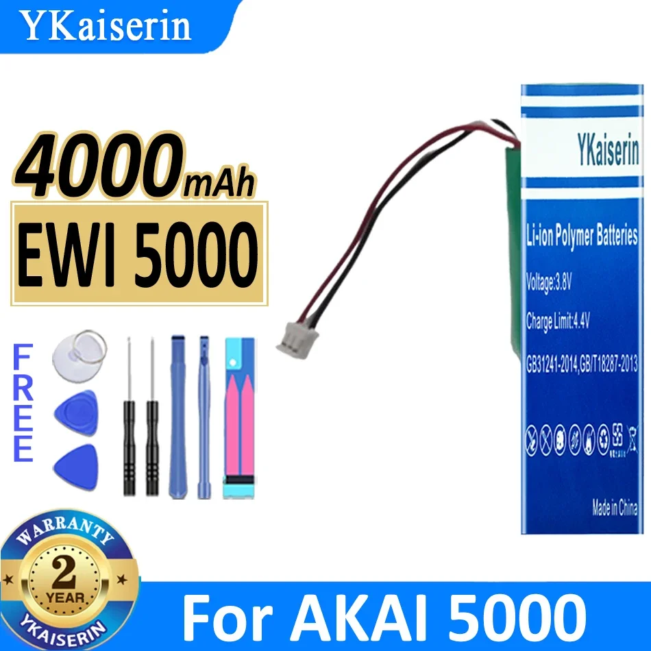 4000mAh YKaiserin แบตเตอรี่สําหรับ AKAI 5000, EWI สําหรับ SOLO FPO-72-003-S Bateria