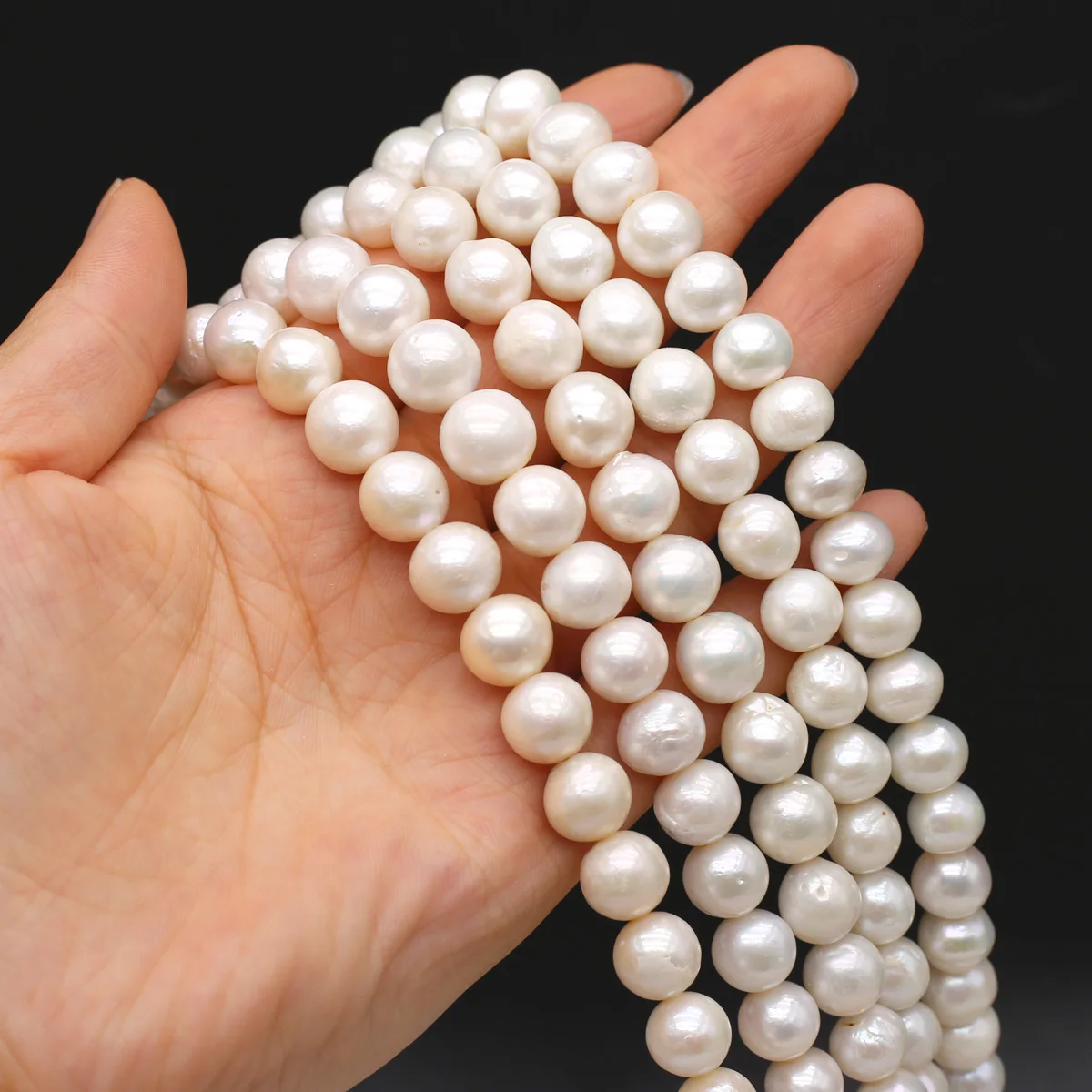 Round  Baroque AAA Pearl Beads  Elegant Natural Freshwater Pearl Beads DIY Necklace Bracelet Accessories10-11mm