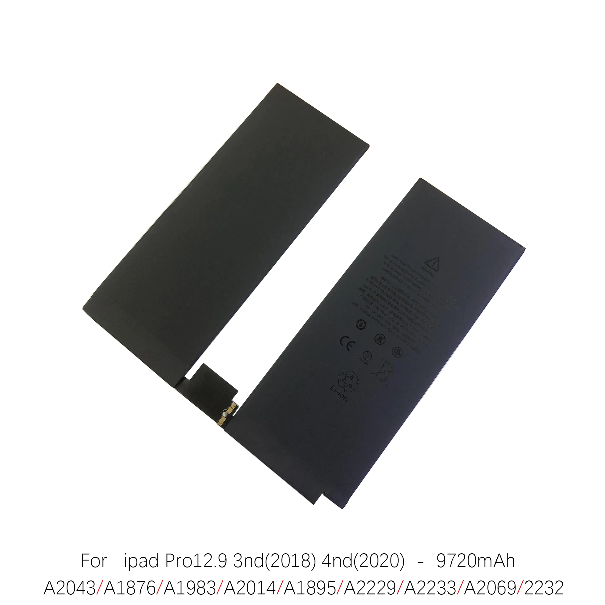 Imagem -02 - Bateria para Ipad A1577 Pro12.9 1a 2023 Bateria 2a 3a 2023 A1670 A2043 A2387 Bateria de Polímero de Lítio A1584 A1754 A1876