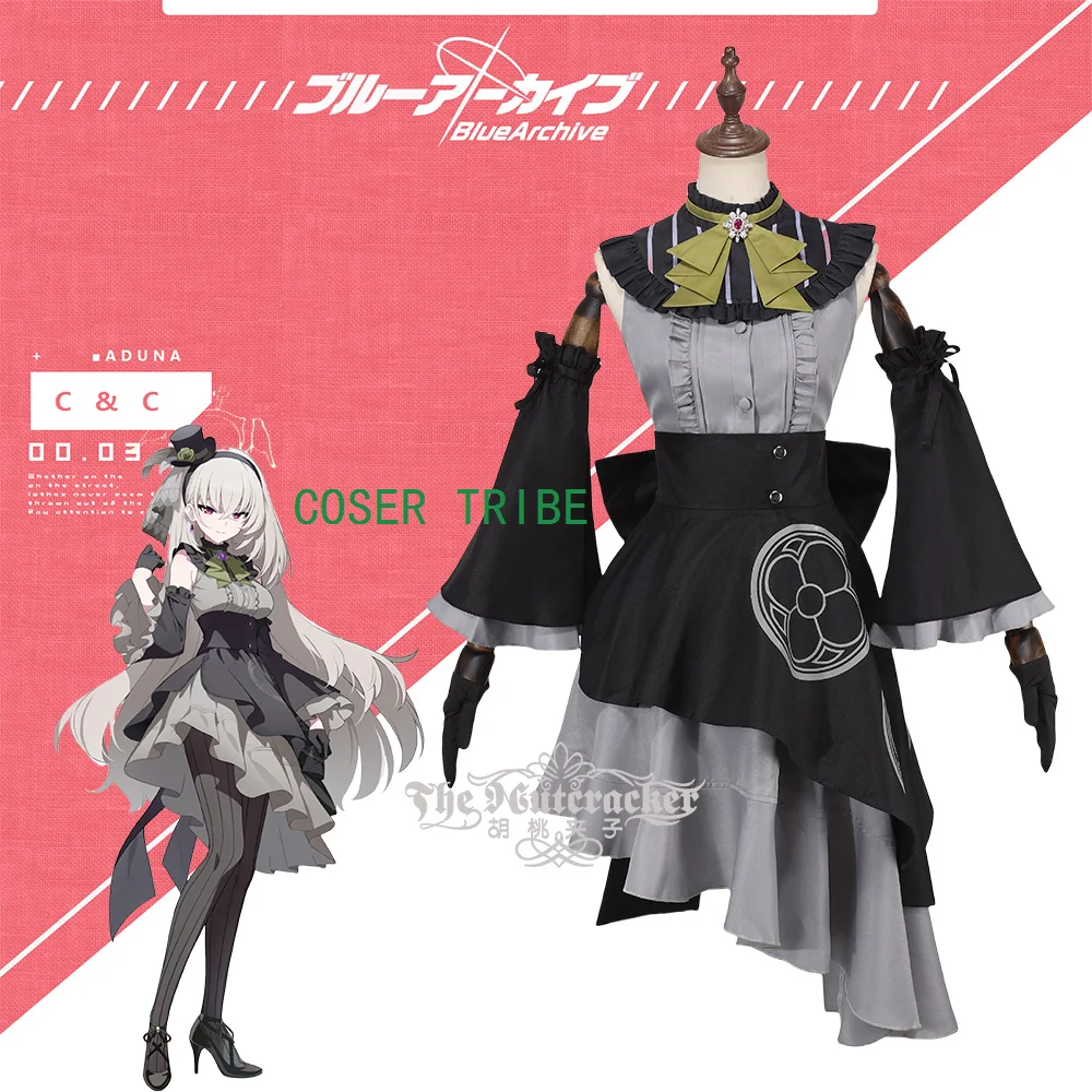 

COSER TRIBE Blue Archive Utazumi Sakurako Dress Cosplay Costume Cos Game Anime Party Uniform Hallowen Play Role Clothes Clothing
