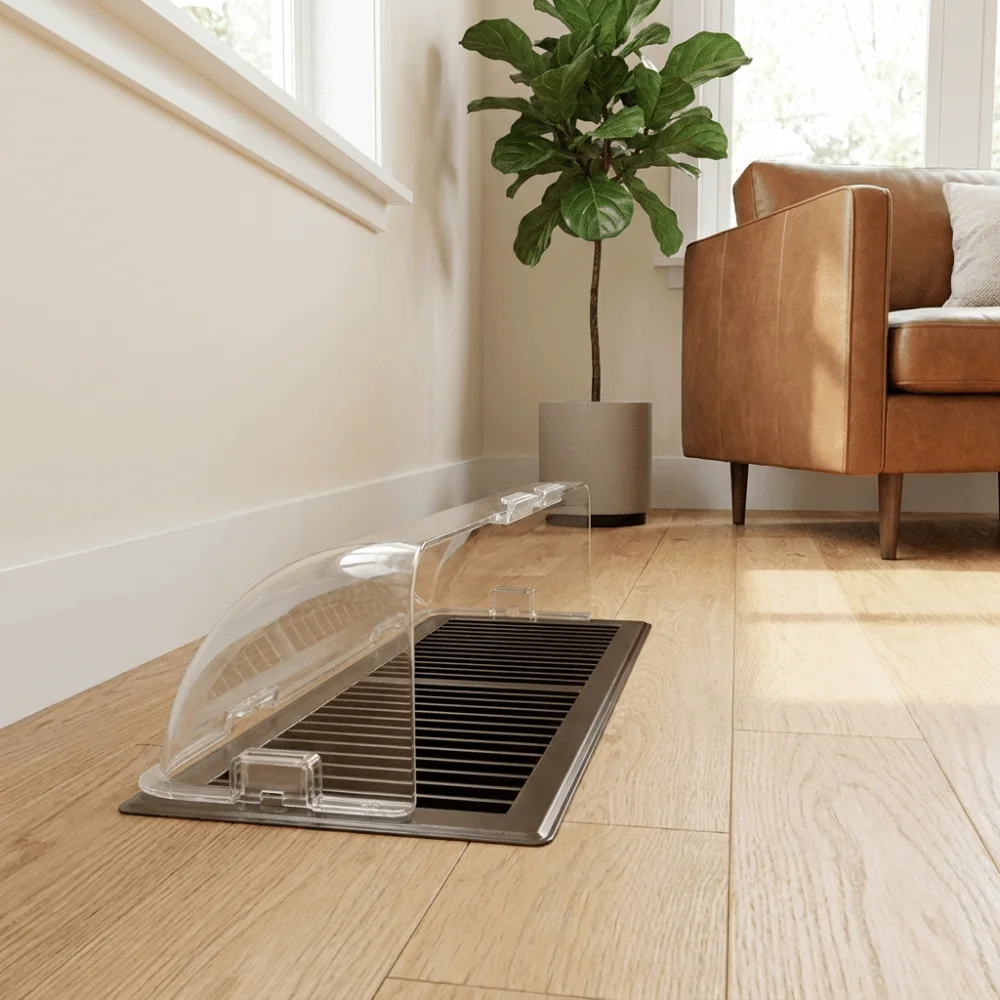 Retractable Magnetic Air Conditioner Vent Deflector Adjustable Plastic Heater Vent Deflector Anti-Direct Blowing Transparent