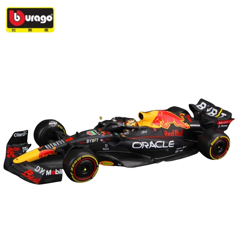 Burago 1:24 Red Bull RB18 Formula 1 diecast alloy winning livery 2022, children's collection toys, holiday gifts for boys.