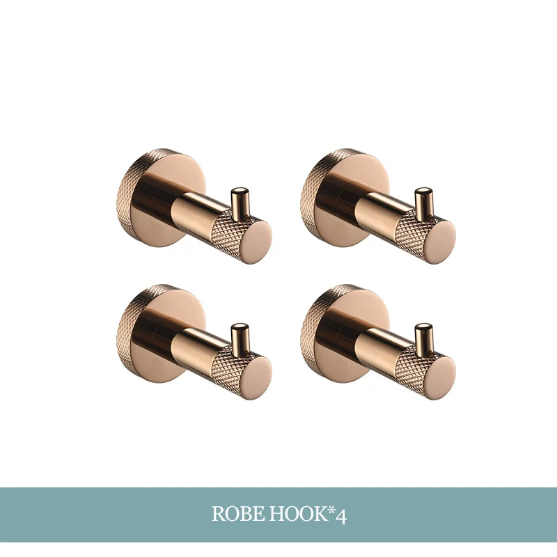 Gancho para camisón de acero inoxidable 304 de oro rosa Hondek, gancho para ducha, gancho para baño