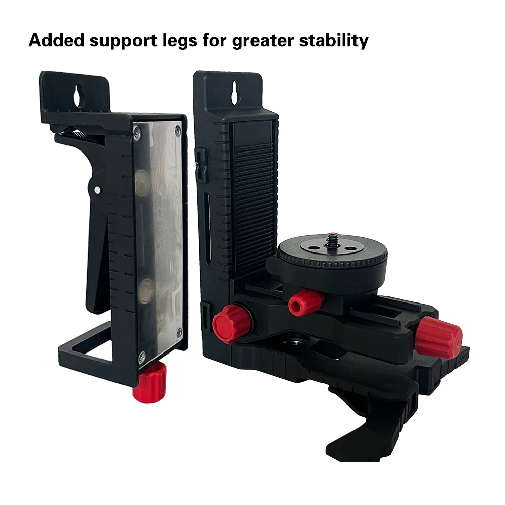 Heipoe DJ1100 Suporte de nível laser magnético em forma de L e montado na parede/adaptador de nível com suporte para pés e parafuso 1/4 e parafuso 5/8