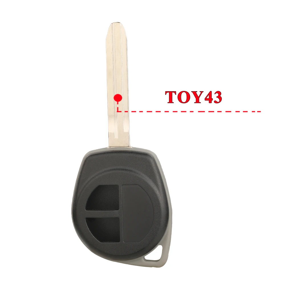 Jingyuqin 2-Tasten-Fernschlüsseletui + Tastenfeld für Suzuki Grand Vitara Igins Alto SX4 Agila Fob Shell HU133R TOY43 SZ11R Blade