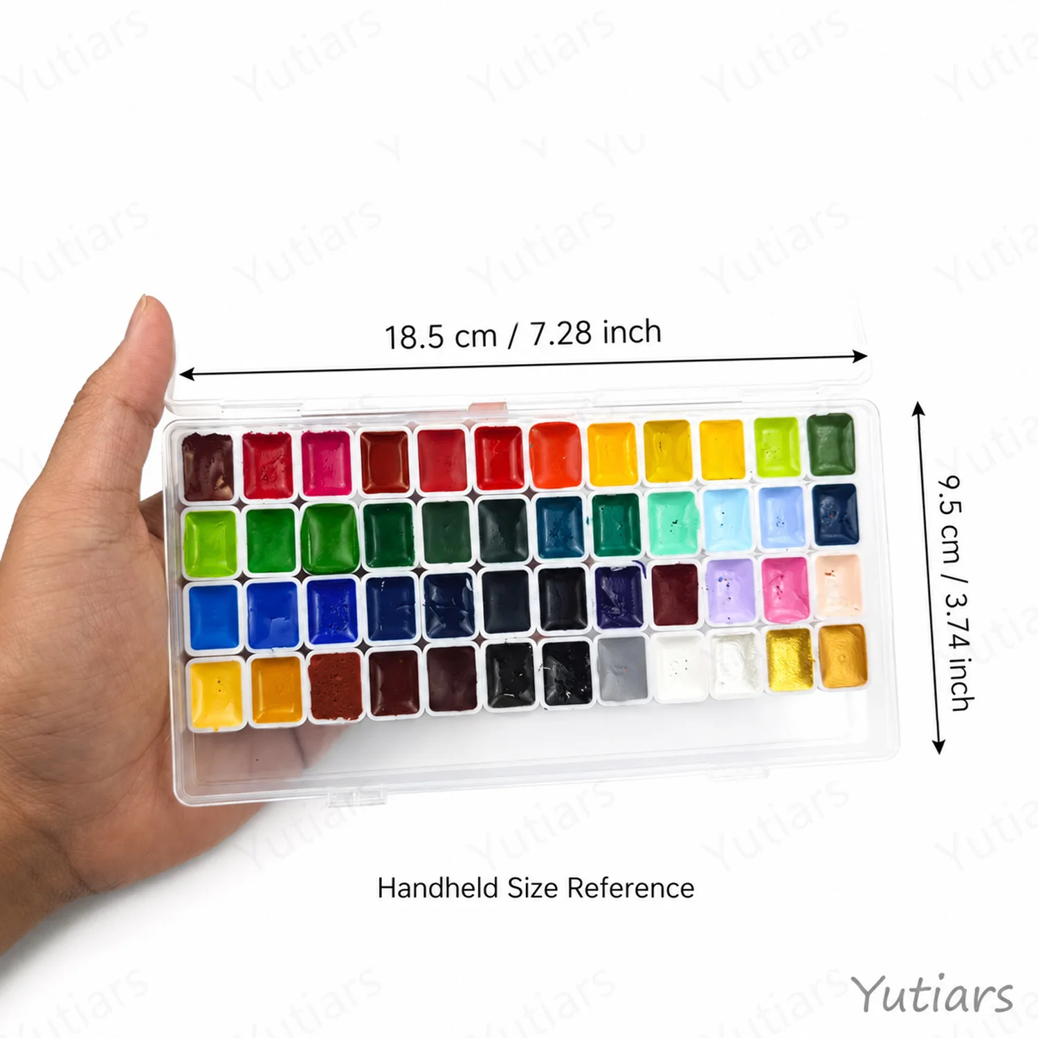 48 Farben, granulierendes, transparentes, festes Aquarellfarben-Set, 1 ml Pigment, professionelles Kunstzubehör für Künstler, Erwachsene, Anfänger – Detail 4