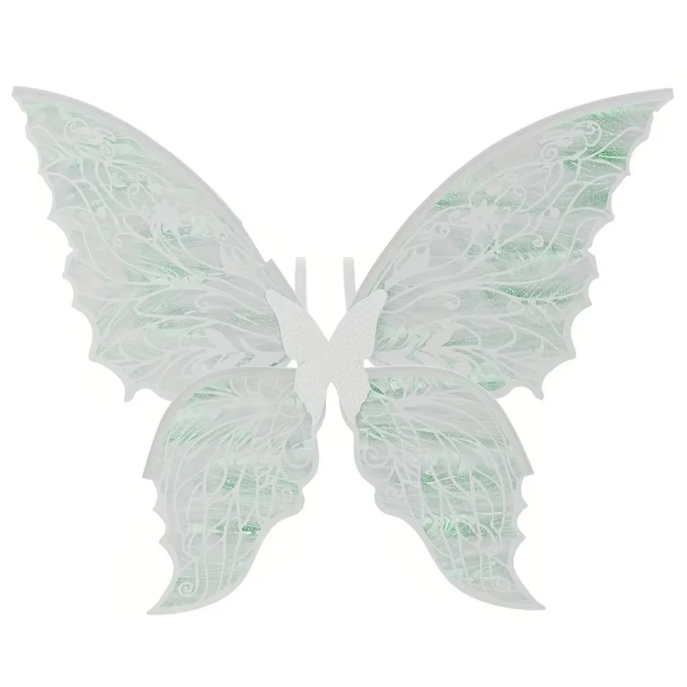

Colorful Butterfly Fairy Wings Sparkling Organza Gradient Sheer Cosplay Wings Handmade Elastic Shoulder Straps Elf Wings Costume