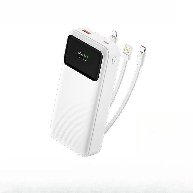 22.5W 10000mAh 20000mAh Built-in Cable Digital Display Power Bank for Huawei/ IPhone 16 Support Super Fast Charging