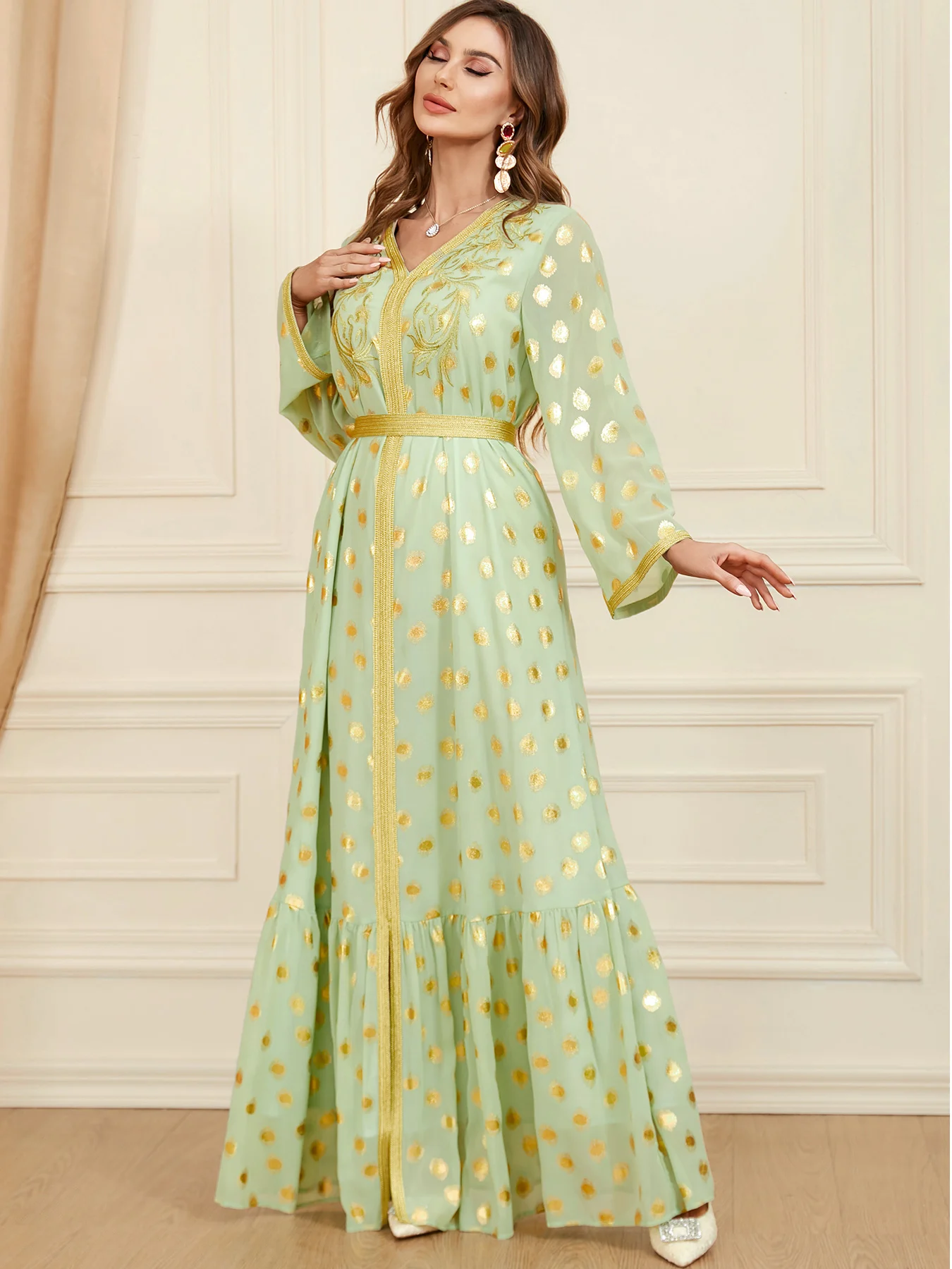 Abaya para mujer, vestido largo islámico bordado, vestidos de noche musulmanes de Dubái, caftán marroquí, Ramand, Eid, Abaya para fiesta, 2023