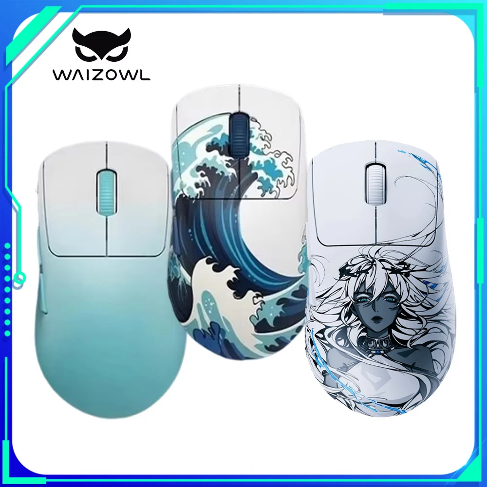 

Waizowl Ogm Pro V2 Mouse Paw3950 Three Mode Gaming Wireless Mouse 8K Polling Rate Lightweight Mouse Customized PC Accessories