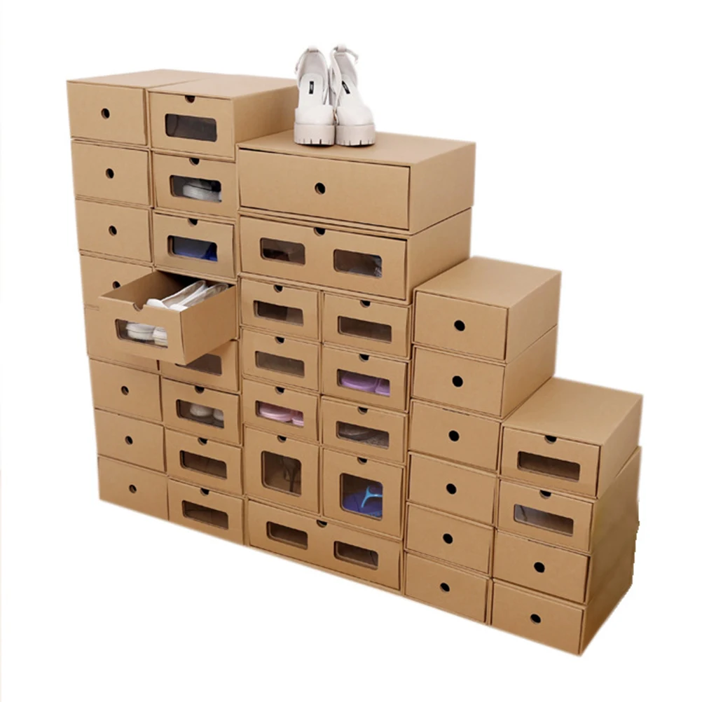 

2 Pcs Larger and Thicker Shoe Box Storage Boxes Shoes with Lids Case Dust-proof