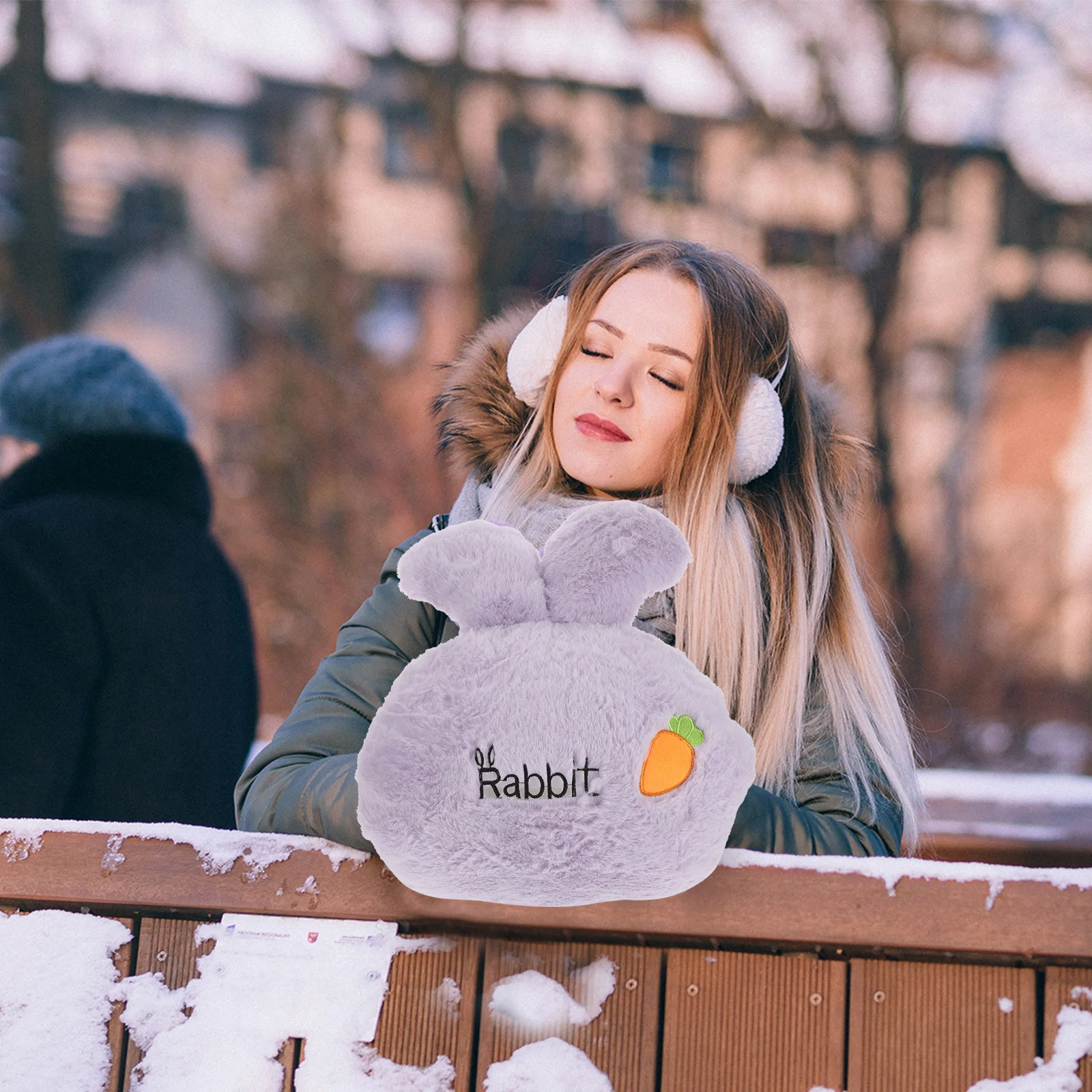 

1Pcs Hand Warmer Rabbit Butt Purple Cute Room Decoration Throw Pillow Winter Supply Cartoon Rabbit Sofa Bedroom Accessory