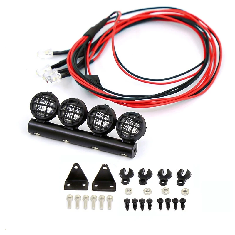 RC Car LED Roof Lamp Lights Bar for 1/18 1/24 RC Truck Car Upgrade Parts Accessories,4 LED