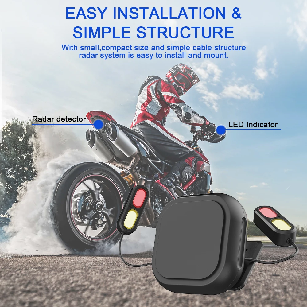 Motorrad BSD System Lane Change Warning Safety System und Auxiliary Millimeter Wave Sensor Blind Spot Radar Detection