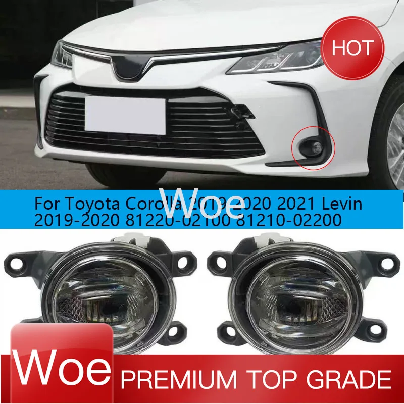 Woe For Toyota Corolla 2019 2020 2021 Levin 2019-2020 81220-02100 81210-02200 Auto Left Right LED Fog Light Fog Lamp Assembly