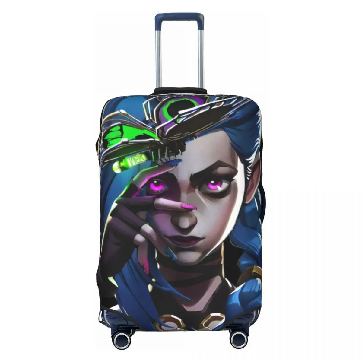

Hot Anime Arcane Jinx Travel Luggage Cover Dust Proof Suitcase Cover Protector Fit 18-32 Inch