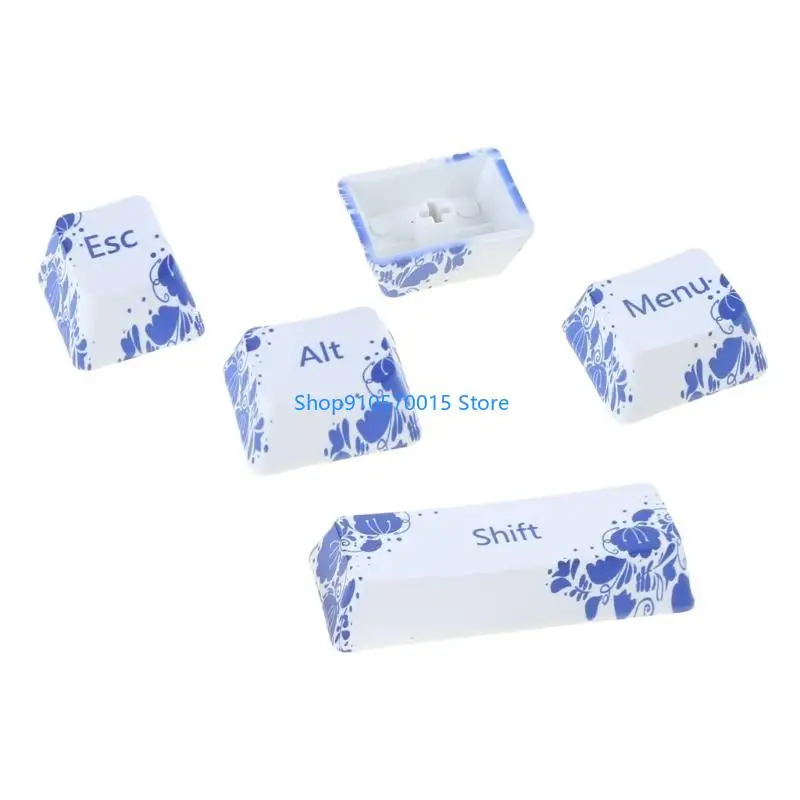 B95C PBT Keycaps untuk Shift Esc Kunci Besar Pewarna Sublimasi Gaya Cina Keycap OEM