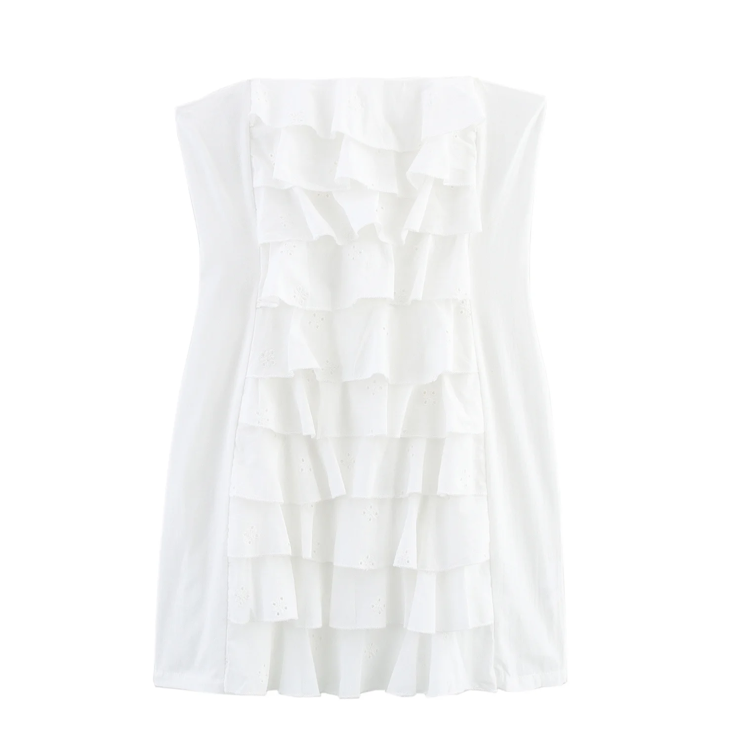 Vestido de Seda Bordado F de Moda Outono Novo JNLEAOG, Estilo Saia em Camadas, Sem Mangas, Decote Redondo, Casual