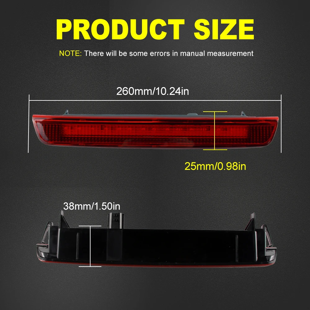 1PC Red/Smoked Lens Rear LED Brake Lamp Red Tail Third Braking Stop Warning Light For Nissan Qashqai J11 2013-2021 # 265904EA0A