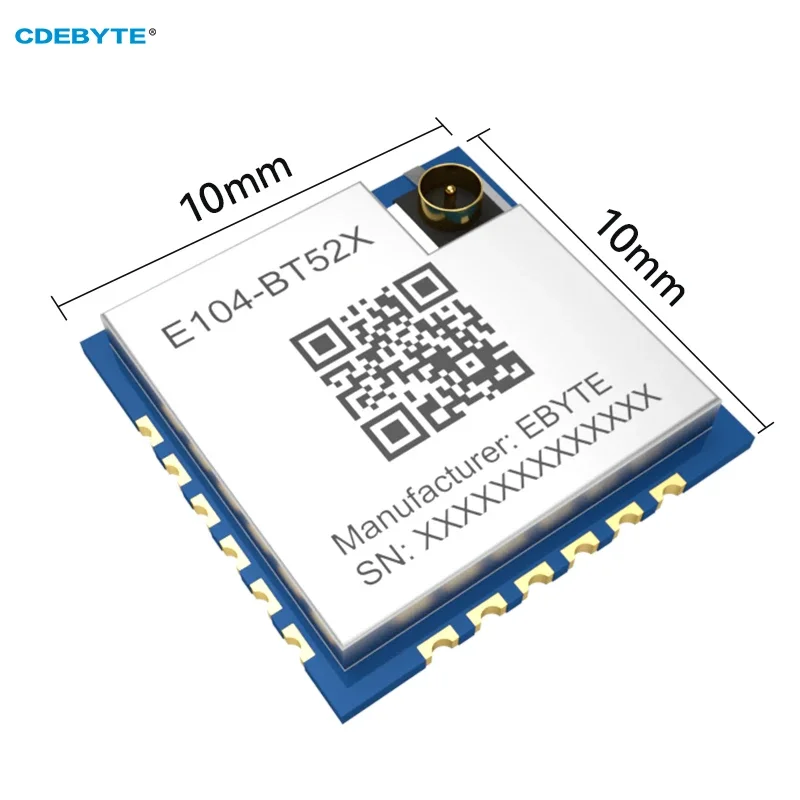 BLE5.0 Bluetooth to Serial Port Module DA14531 E104-BT52X 2.4GHz Lower Power Long Distance 130m Small Size MAC Serial Wake Up