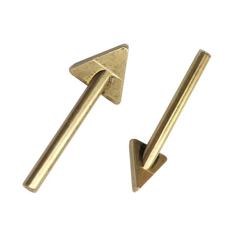 Cabezal de alisado de cobre Triangular para reparación de plástico, cabezal de pistola para soldar de cuero para Kit de soldadura de plástico de 60 vatios, 16mm/20mm, 2 uds.