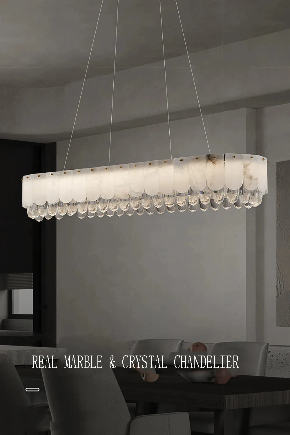 

Luxury modern crystal marble pendant light, minimalist LED creative design interior pendant light YX156TB