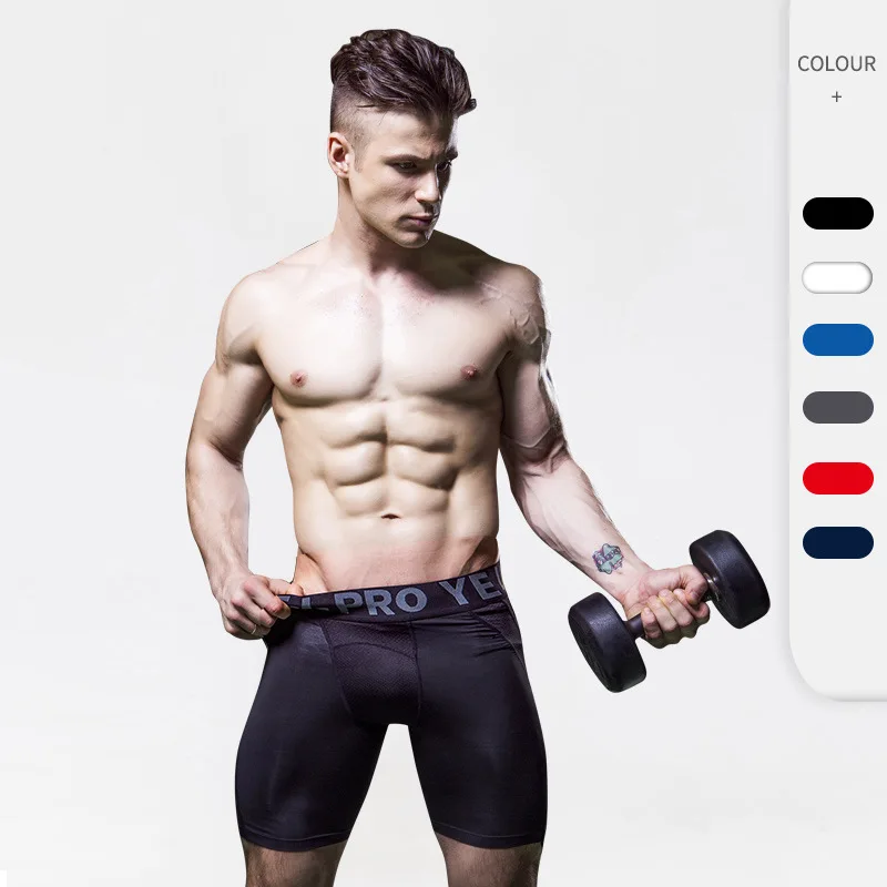 Gym Fitness Wear Tights High Waist Base Layer Running Basketball Compression Shorts Men