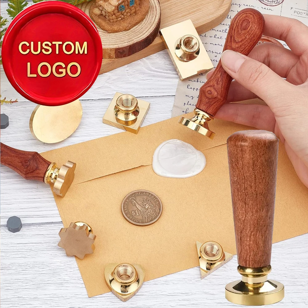 

Customize Wax seal Stamp with Your Logo with Brass Stamp Head,DIY Ancient Seal Stamp,Personalized Stamp Wax Seal custom design